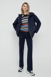 United Colors of Benetton pantaloni femei, culoarea albastru marin, drept, high waist 9BYY-SPD0R6_59X