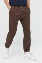 Abercrombie & Fitch pantaloni de trening barbati, culoarea maro, neted 9BYY-SPM0UU_89X