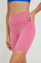 Under Armour pantaloni scurti femei, culoarea violet, neted, high waist PPY8-SZD0CC_40X (1355914)