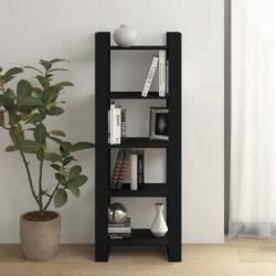 vidaXL Bibliotecă/Separator cameră, negru, 60x35x160 cm, lemn masiv (813893) - comfy Biblioteca