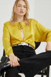 American Vintage bluza femei, culoarea galben, neted 9BYY-BDD0AC_11X