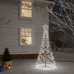 vidaXL Brad de Crăciun, 200 LED-uri alb rece, cu țăruș, 180 cm (343567)