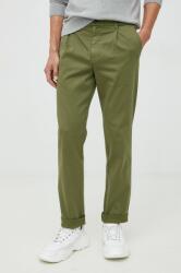 Benetton pantaloni barbati, culoarea verde, drept 9BYY-SPM0IR_91X