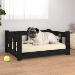 vidaXL Pat pentru câini, negru, 65, 5x50, 5x28 cm, lemn masiv de pin (820191) - comfy