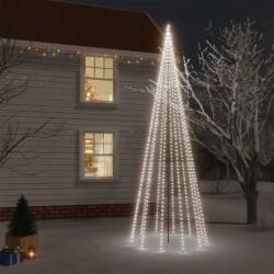 vidaXL Brad de Crăciun, 732 LED-uri, alb cald, 500 cm, cu țăruș (343559)