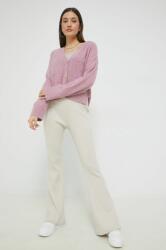 Abercrombie & Fitch cardigan din amestec de lana femei, culoarea violet 9BYY-SWD224_40X