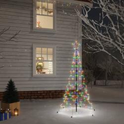 vidaXL Brad de Crăciun, 200 LED-uri colorate, cu țăruș, 180 cm (343568)
