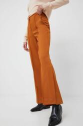 United Colors of Benetton pantaloni femei, culoarea maro, evazati, high waist 9BYY-SPD0PZ_82X