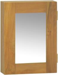 vidaXL Dulap cu oglindă, 30x10x40 cm, lemn masiv de tec (338241)