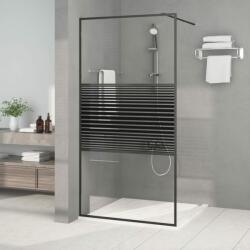 vidaXL Paravan de duș walk-in negru 100x195 cm sticlă ESG transparentă (152147)