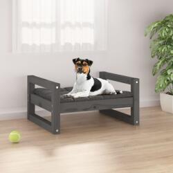 vidaXL Pat pentru câini, gri, 55, 5x45, 5x28 cm, lemn masiv de pin (821469) - comfy