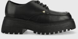 Chiara Ferragni pantofi de piele Cf Preppy femei, culoarea negru, cu platforma 9BYY-OBD2TE_99X
