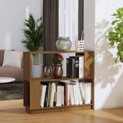 vidaXL Bibliotecă/Separator cameră, maro miere, 80x25x70 cm lemn masiv (814052) - comfy