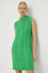 Samsøe Samsøe rochie din lana culoarea verde, mini, drept 9BYY-SUD17W_77X