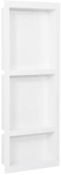 vidaXL Nișă de duș, 3 compartimente, alb mat, 41x99x9 cm (151399) - comfy