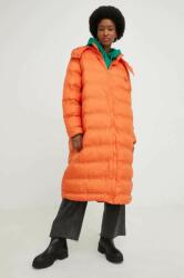 ANSWEAR geaca femei, culoarea portocaliu, de iarna, oversize BMYY-KUD0KA_22X