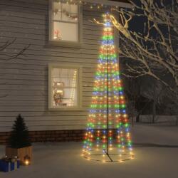 vidaXL Brad de Crăciun conic, 310 LED-uri, multicolor, 100x300 cm (343493) - comfy