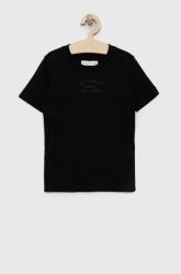 Abercrombie & Fitch tricou copii culoarea negru, cu imprimeu 9BYY-TSB08S_99X