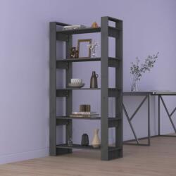 vidaXL Bibliotecă/Separator cameră, gri, 80x35x160 cm, lemn masiv pin (813911) - comfy