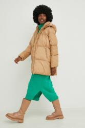 Answear Lab geaca femei, culoarea maro, de iarna, oversize BMYY-KUD0AH_82X