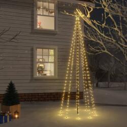 vidaXL Brad de Crăciun, 310 LED-uri, alb cald, 300 cm, cu țăruș (343554) - comfy