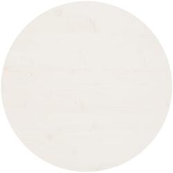 vidaXL Blat de masă, alb, Ø70x2, 5 cm, lemn masiv de pin (813655)