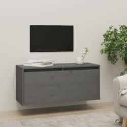 vidaXL Dulap de perete, gri, 80x30x35 cm, lemn masiv de pin (813459) - comfy