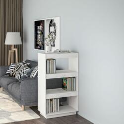 vidaXL Bibliotecă/Separator cameră alb 60x35x103 cm lemn masiv de pin (810865) - comfy