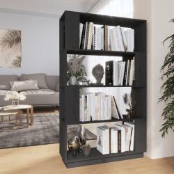 vidaXL Bibliotecă/Separator cameră, gri, 80x25x132 cm, lemn masiv pin (814061) - comfy