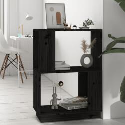 vidaXL Bibliotecă/Separator cameră negru 51x25x70 cm lemn masiv de pin (814033) - comfy