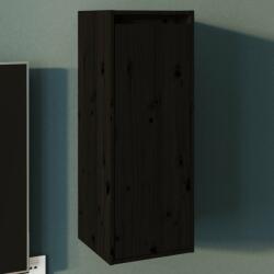 vidaXL Dulap de perete, negru, 30x30x80 cm, lemn masiv de pin (813503) - comfy