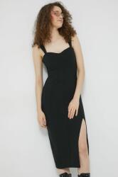 Abercrombie & Fitch rochie culoarea negru, midi, mulata 9BYY-SUD1RH_99X