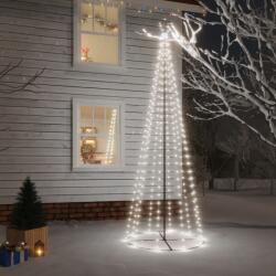 vidaXL Brad de Crăciun conic, 310 LED-uri, alb rece, 100x300 cm (343491) - comfy