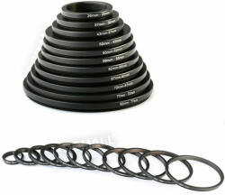 K&F Concept 11-in-1 Step Down Ring (Menetszűkítő gyűrű) Kit - szűrő adapter Set (11db) (SKU0801)