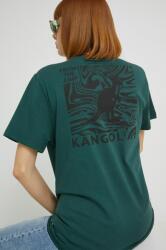 Kangol tricou din bumbac culoarea verde, cu imprimeu 9BYY-TSU01D_67X