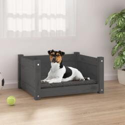 vidaXL Pat pentru câini, gri, 55, 5x45, 5x28 cm, lemn masiv de pin (821444) - comfy