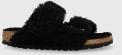 Birkenstock papuci de lână Arizona BB Shearling culoarea negru 1023105. BLK-BLACK 9BYY-OBD1FL_99X