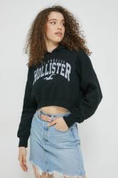 Hollister Co Hollister Co. bluza femei, culoarea negru, cu glugă, cu imprimeu 9BYY-BLD1C4_99X