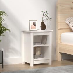vidaXL Noptieră, alb, 40x35x55 cm, lemn masiv de pin (820958) - comfy