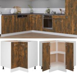 vidaXL Dulap de bucătărie, stejar fumuriu, 75, 5x75, 5x80, 5 cm, lemn (815582)