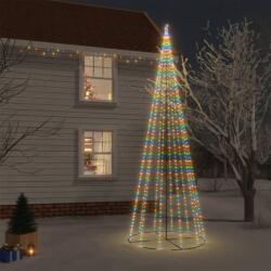 vidaXL Brad de Crăciun conic, 732 LED-uri, multicolor, 160x500 cm (343497) - comfy