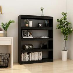 vidaXL Bibliotecă/Separator cameră negru 100x30x135, 5 cm lemn de pin (808222) - comfy