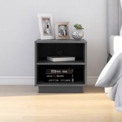 vidaXL 813329 vidaXL Bedside Cabinet Grey 40x34x40 cm Solid Wood Pine (813329)