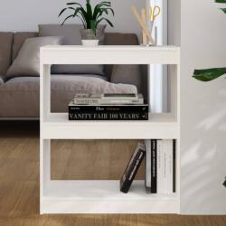 vidaXL Bibliotecă/Separator cameră, alb, 60x30x71, 5 cm, lemn masiv de pin (808159) - comfy