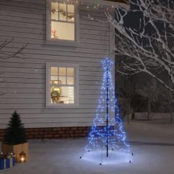 vidaXL Brad de Crăciun, 200 LED-uri albastre, cu țăruș, 180 cm (343569)