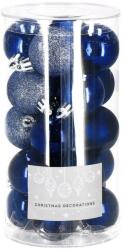 SPRINGOS 20 db-os karácsonyfa gömb készlet, 4 cm-es, sötétkék (CA0844)