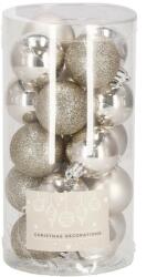 SPRINGOS 20 db-os karácsonyfa gömb szett, 4 cm-es, pezsgő-ezüst (CA0843)