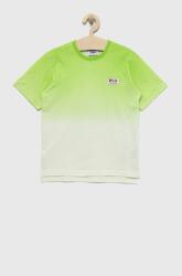 Fila tricou de bumbac pentru copii culoarea verde, modelator 9BYY-TSB040_71X