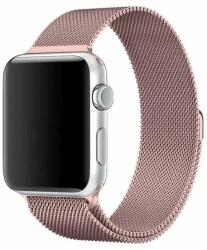 Apple Watch fém szíj, milánói stílus, 42/44 mm, rózsaszín