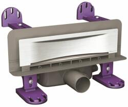 KESSEL Scada Rigola dus incastrata in perete cu LED RGB, capac inox (wave)